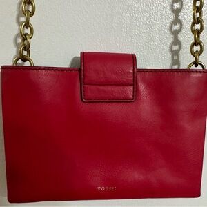 Fossil Maisie Tab Red Crossbody Bag
